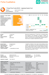 Ficha FD T Rowe Price Japanese Equity Fund 
